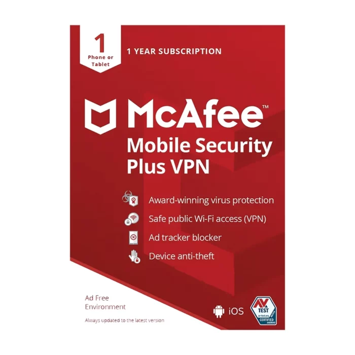 McAfee Mobile Security Plus VPN