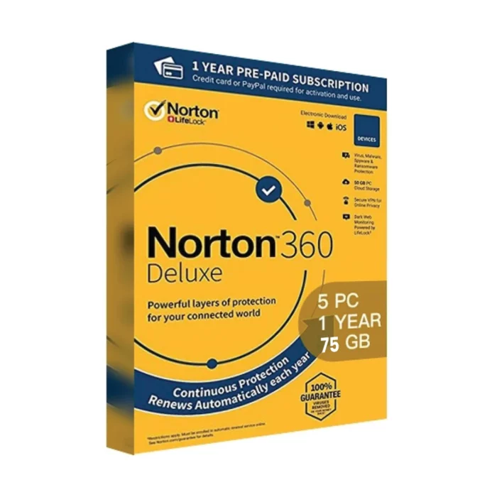 Norton 360 Premium 75 GB Cloud Storage